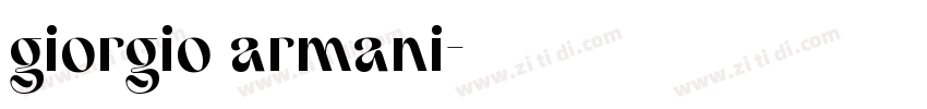 giorgio armani字体转换